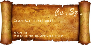 Csonka Szulamit névjegykártya